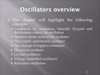 Oscillators overview