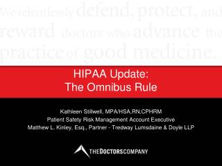 HIPAA Update: The Omnibus Rule