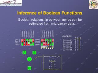 Boolean relationship between genes can be estimated from microarray data.