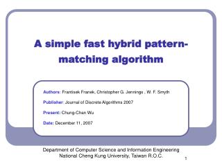 A simple fast hybrid pattern-matching algorithm