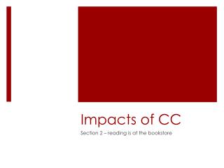 Impacts of CC