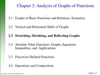 Chapter 2: Analysis of Graphs of Functions