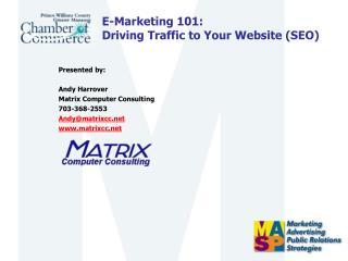 E-Marketing 101: Driving Traffic to Your Website (SEO)