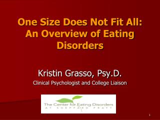 One Size Does Not Fit All: An Overview of Eating Disorders
