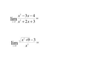 The Squeeze Theorem : For all x “near” a (but not necessarily at x=a), suppose