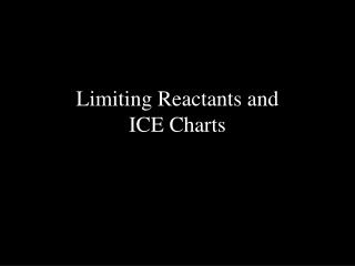 Limiting Reactants and ICE Charts