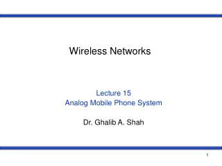 Wireless Networks