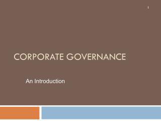 Corporate Governance