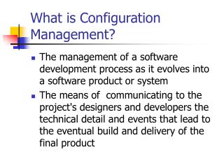 What is Configuration Management?