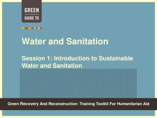 Water and Sanitation