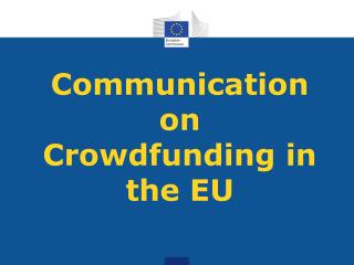 Communication on Crowdfunding in the EU