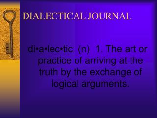 DIALECTICAL JOURNAL