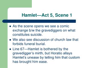 Hamlet—Act 5, Scene 1