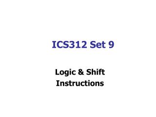 ICS312 Set 9