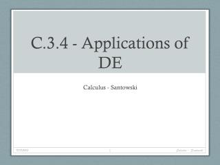 C.3.4 - Applications of DE