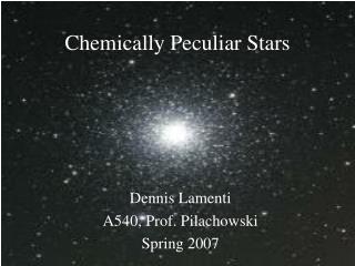 Chemically Peculiar Stars