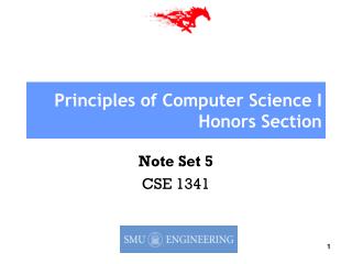 Principles of Computer Science I Honors Section