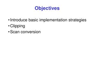 Objectives