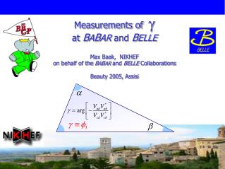 Measurements of  at B A B AR and B ELLE