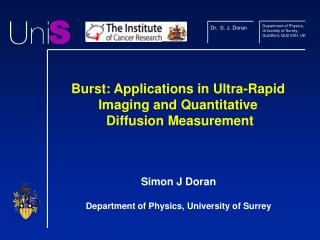 Burst: Applications in Ultra-Rapid Imaging and Quantitative Diffusion Measurement