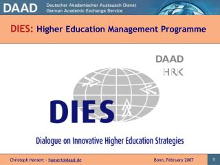 DIES: Higher Education Management Programme