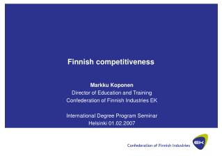 Finnish competitiveness