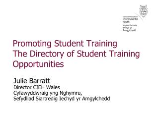 Promoting Student Training The Directory of Student Training Opportunities