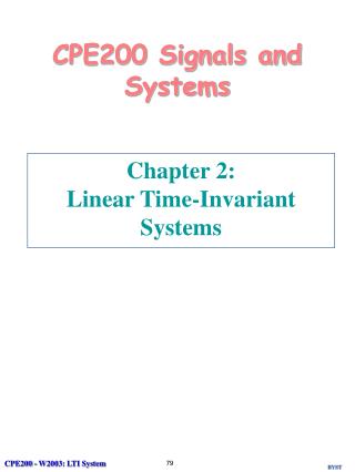 CPE200 Signals and Systems