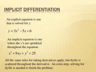 Implicit Differentiation