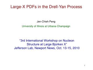 Large-X PDFs in the Drell-Yan Process