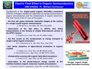 “air-gap” organic single-crystal field-effect transistor