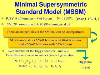 Minimal Supersymmetric Standard Model (MSSM)
