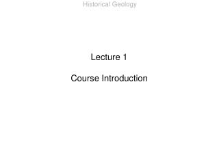 Historical Geology