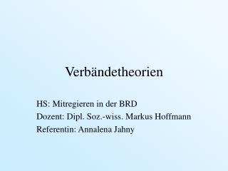 Verbändetheorien