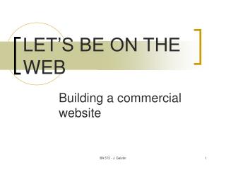 LET’S BE ON THE WEB
