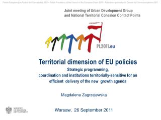 Joint meeting of Urban Development Group and National Territorial Cohesion Contact Points