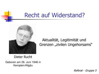 Recht auf Widerstand?