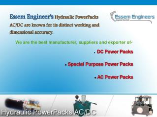 Get Hydraulic Power Packs DC/AC Manufacturer Suppliers in In