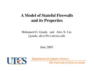 A Model of Stateful Firewalls and its Properties