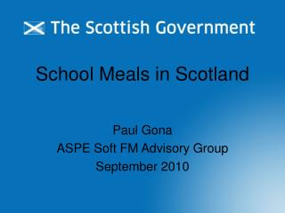 School Meals in Scotland
