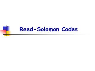 reed solomon codes presentation