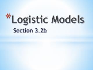 Logistic Models