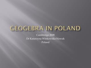 Geogebra IN Poland