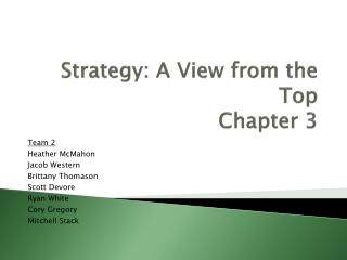 Strategy: A View from the Top Chapter 3