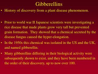 Gibberellins