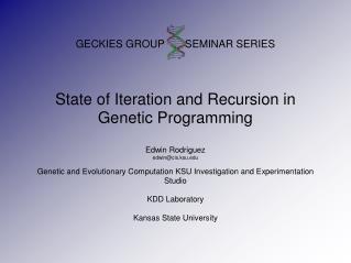 GECKIES GROUP SEMINAR SERIES