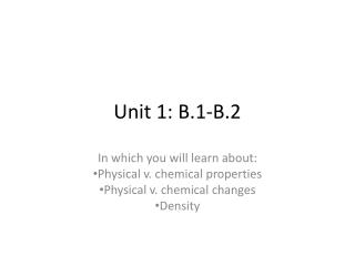 Unit 1: B.1-B.2
