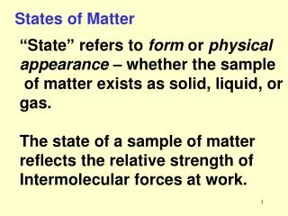 States of Matter