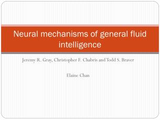 Neural mechanisms of general fluid intelligence