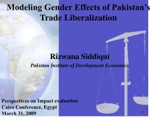 Modeling Gender Effects of Pakistan’s Trade Liberalization